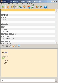 LingvoSoft Dictionary 2009 English <-> Portuguese 4.1.29 screenshot
